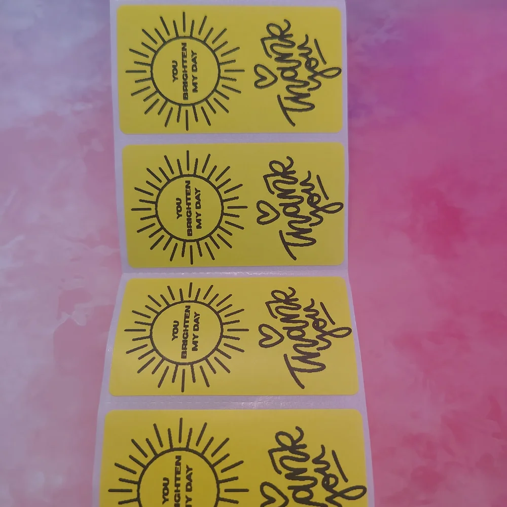 💙100 Brighten My Day- Shipping Labels Thermal Packaging Stickers 2.25